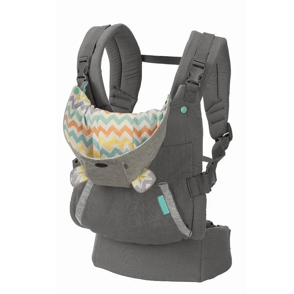 Ergonomic Baby Carrier with Teddy Bear Hood - 0 to 24 Months