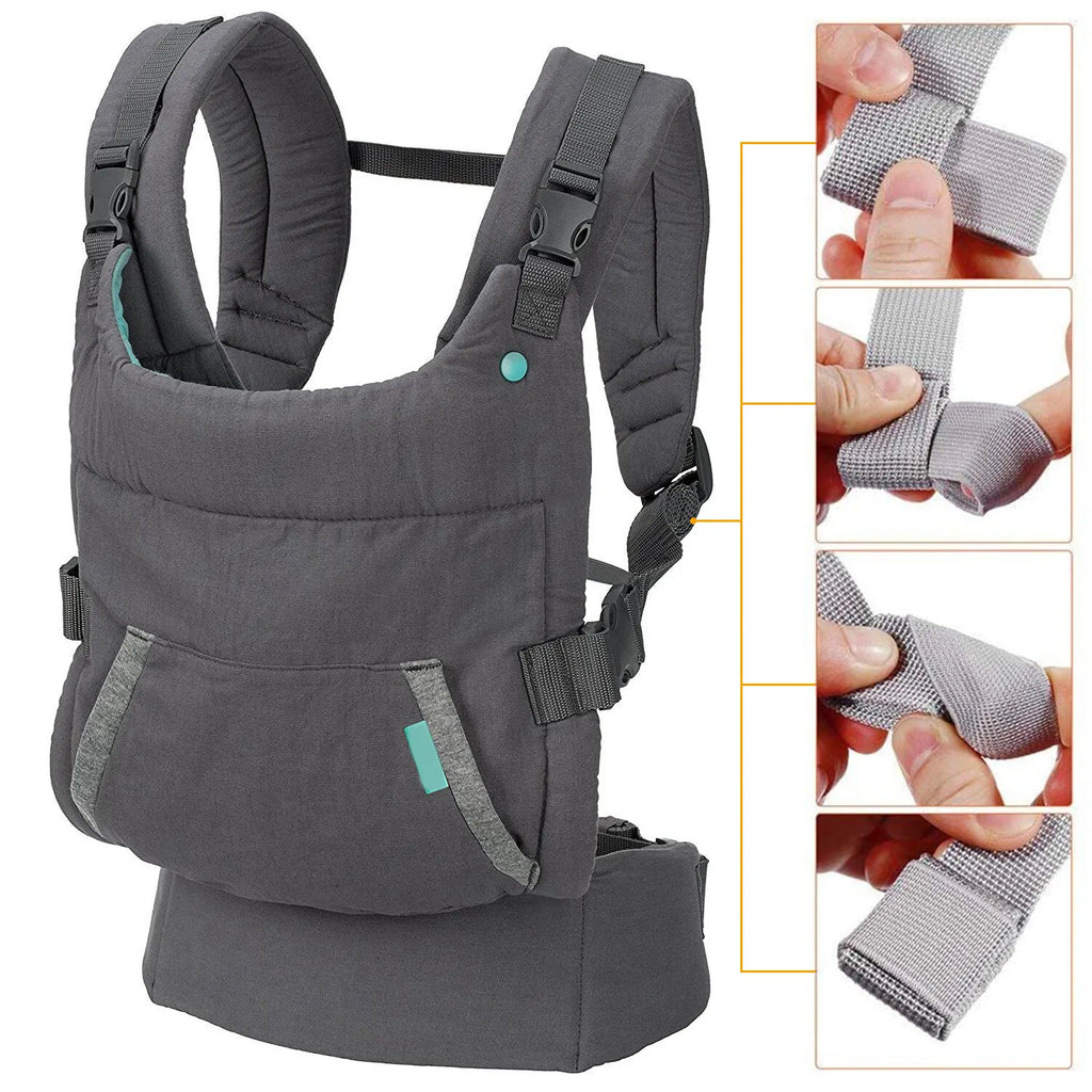 Ergonomic Baby Carrier with Teddy Bear Hood - 0 to 24 Months