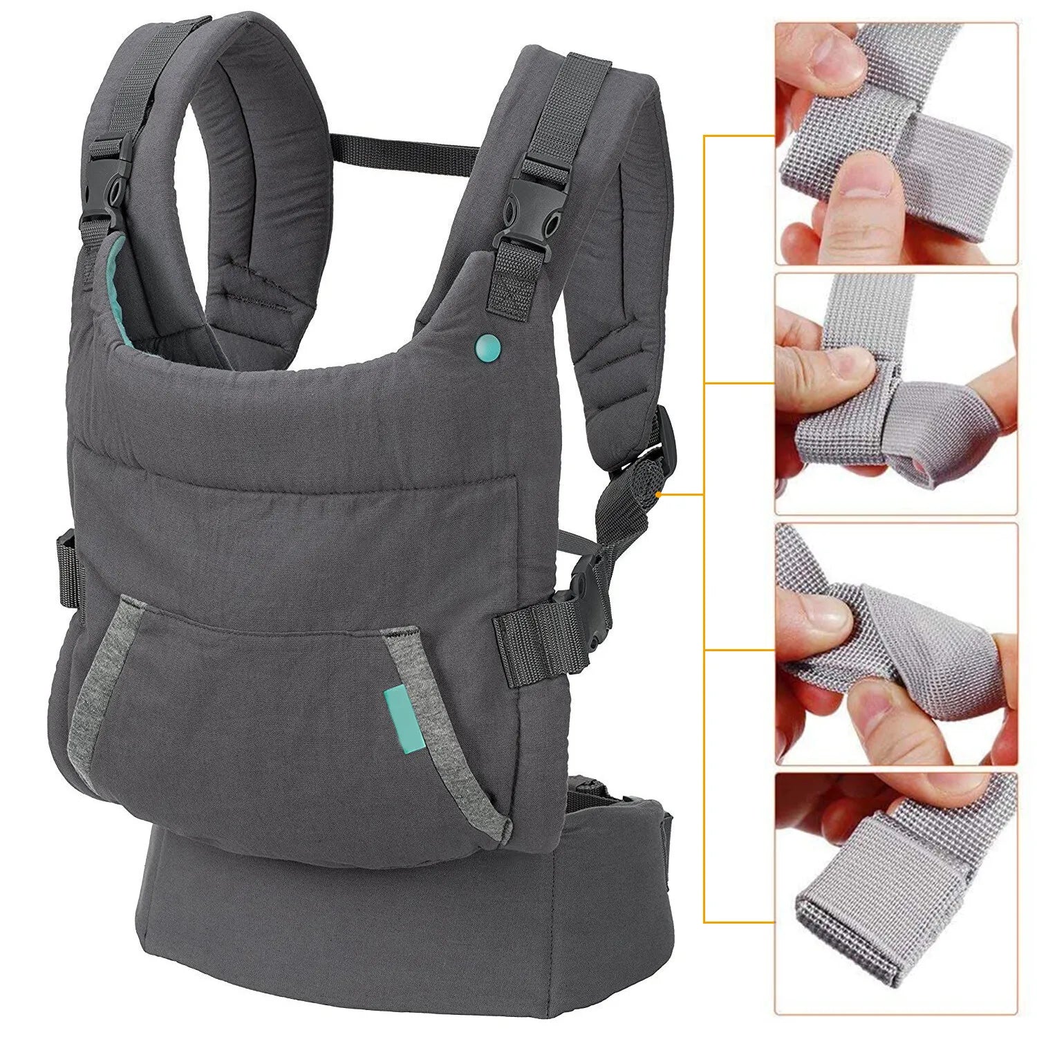 Ergonomic Baby Carrier with Teddy Bear Hood - 0 to 24 Months