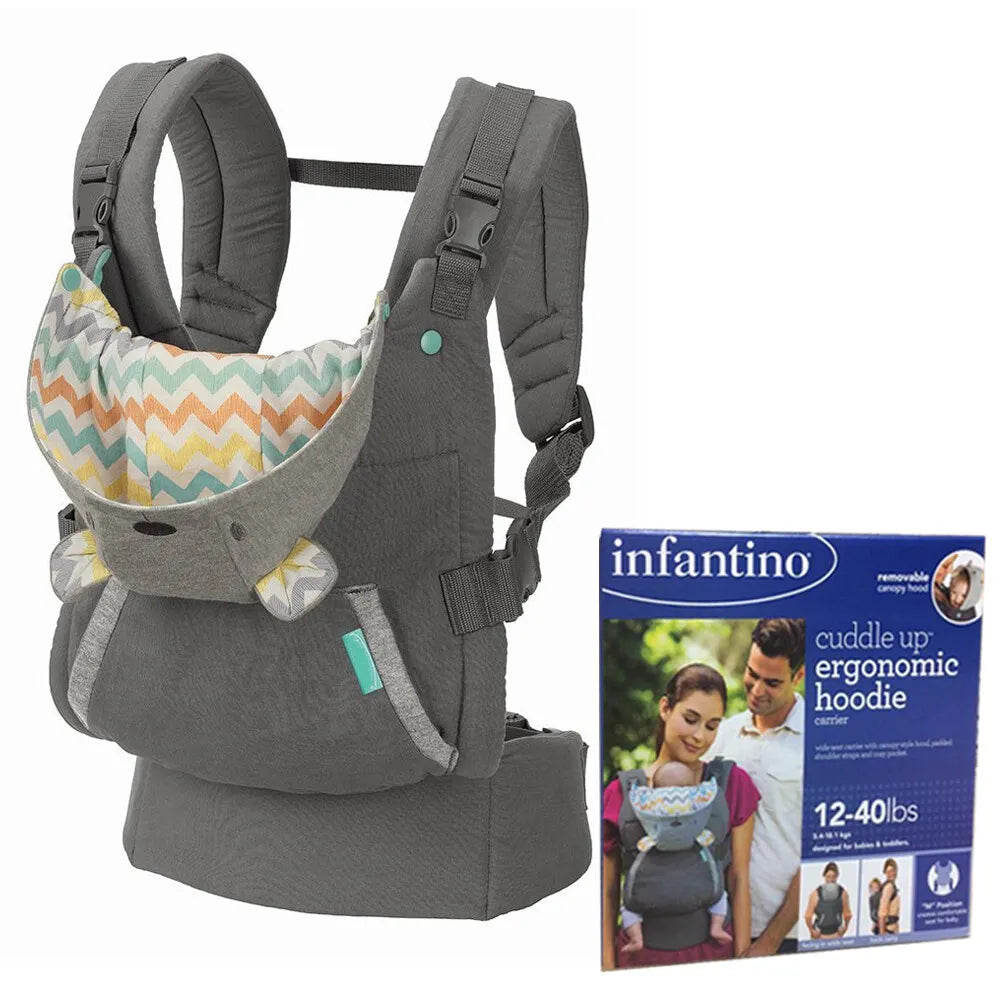 Ergonomic Baby Carrier with Teddy Bear Hood - 0 to 24 Months