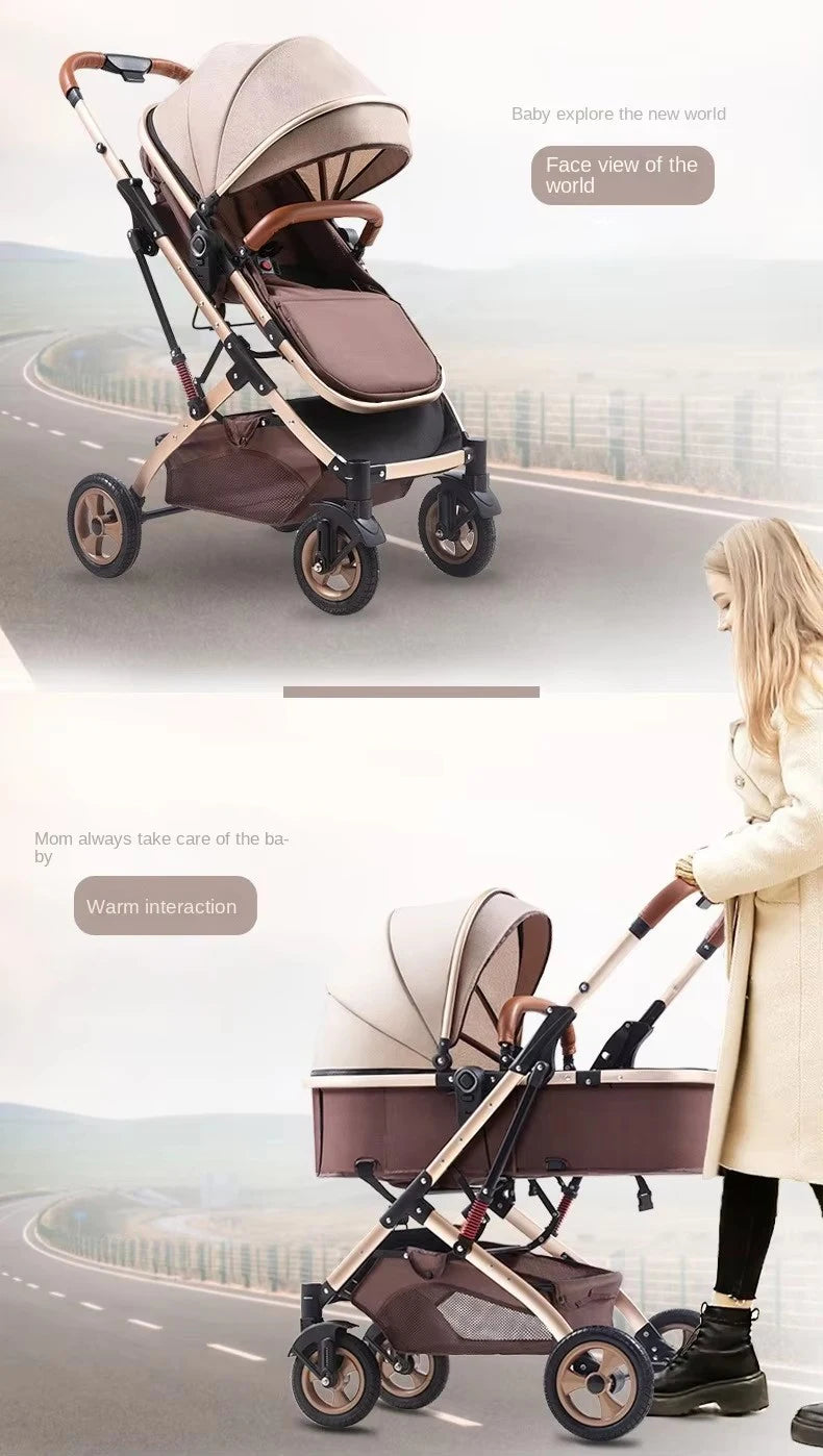 3-in-1 Foldable Pram Baby Stroller - Newborn to 36 months