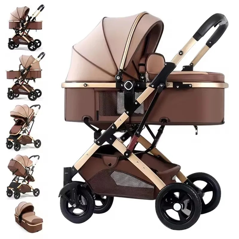 3-in-1 Foldable Pram Baby Stroller - Newborn to 36 months