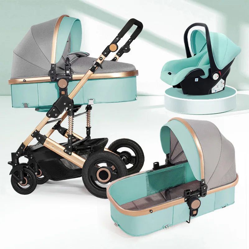 Foldable Multi-Functional 3-in-1 Baby Stroller