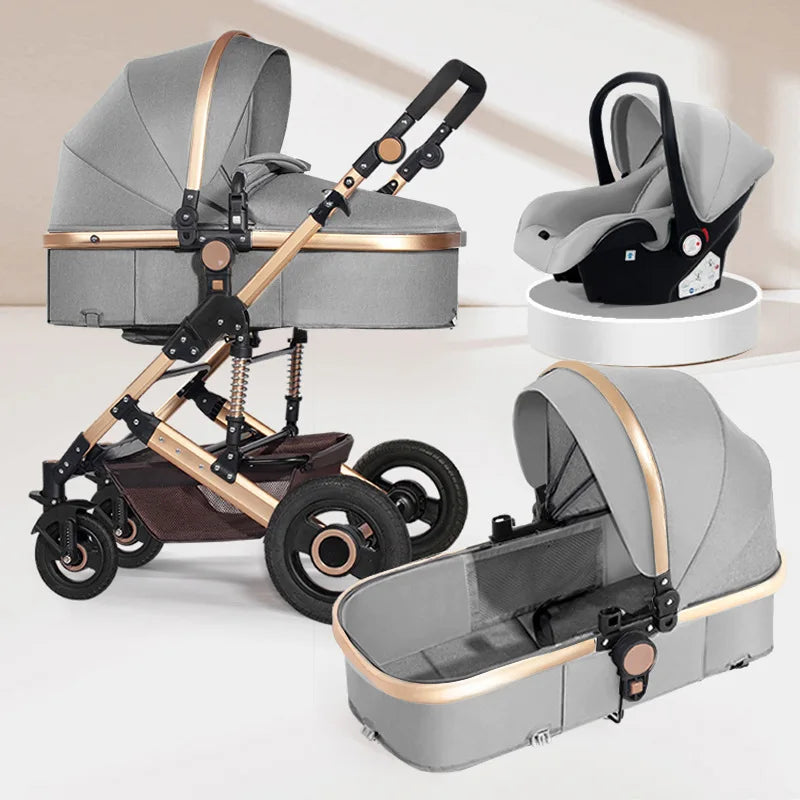 Foldable Multi-Functional 3-in-1 Baby Stroller