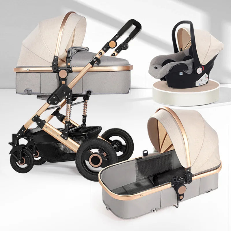 Foldable Multi-Functional 3-in-1 Baby Stroller