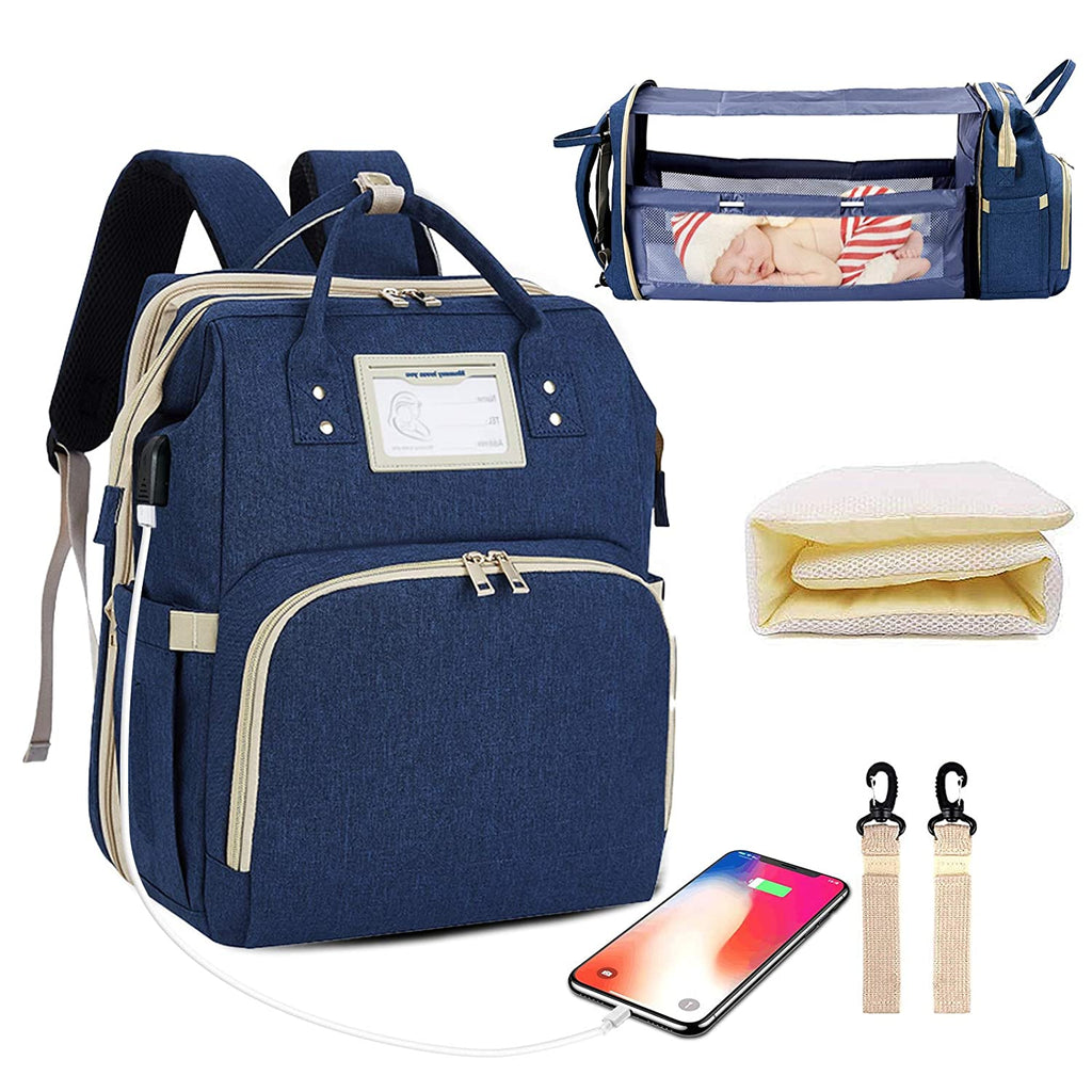 Extra Large 3-in-1 Diaper Bag Backpack with Changing Station