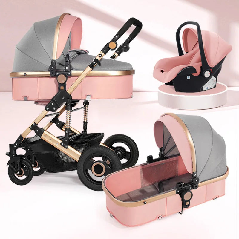 Foldable Multi-Functional 3-in-1 Baby Stroller