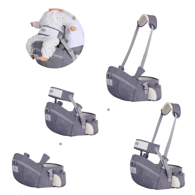 Ergonomic Hip seat baby Carrier - 0 to 36 months (8-45 lbs)