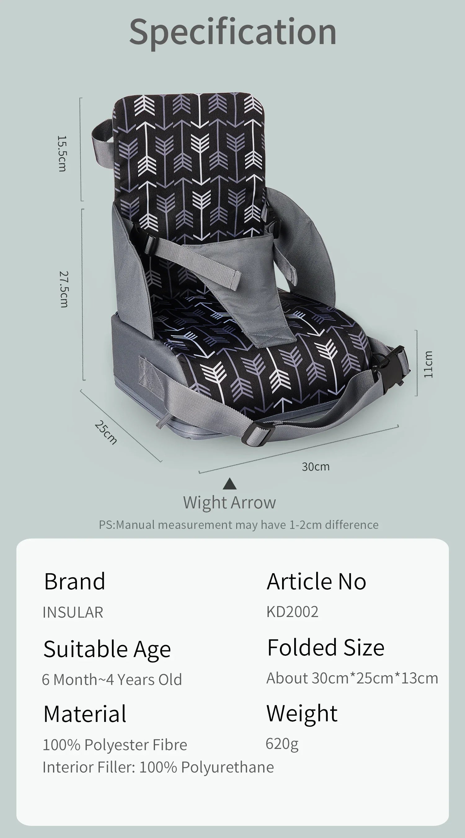 Toddler High-Back Booster Seat - 6 months to 4 Years