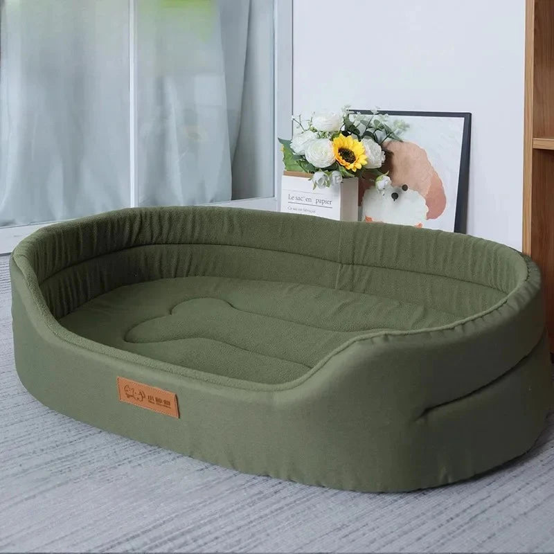 Washable Orthopedic Dog Bed with Bolster