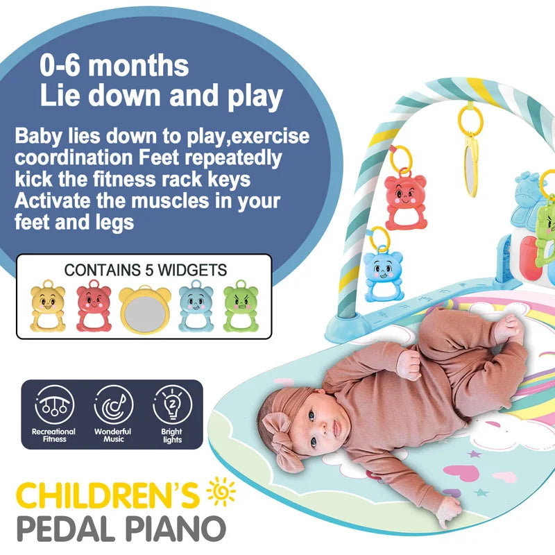 Kick and Play Piano Tummy Time Mat - 0-3