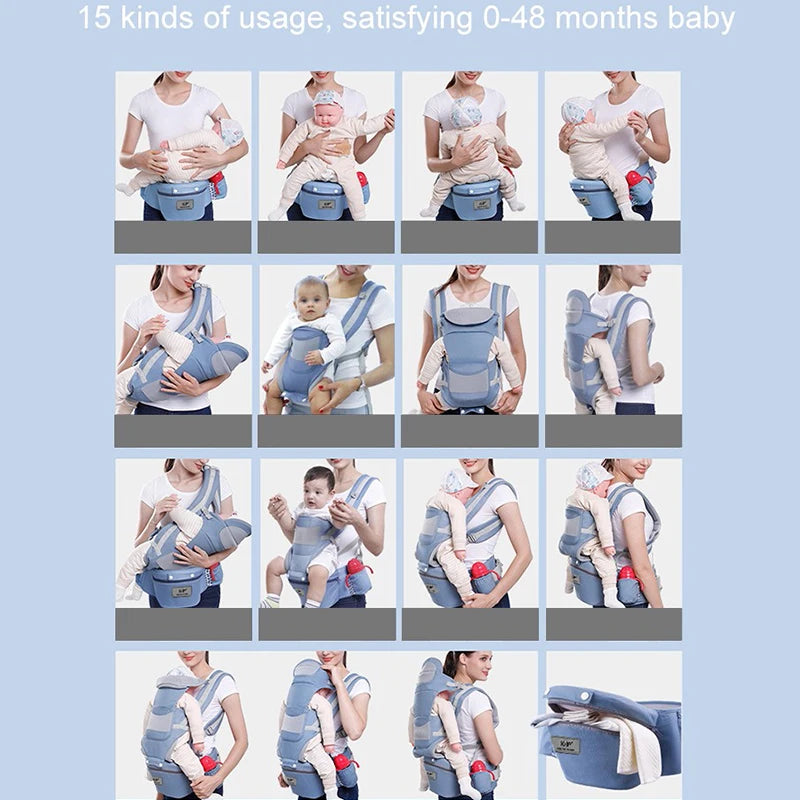 Newborn Ergonomic All-In-One Kangaroo Baby Carrier - 0 to 48 Months